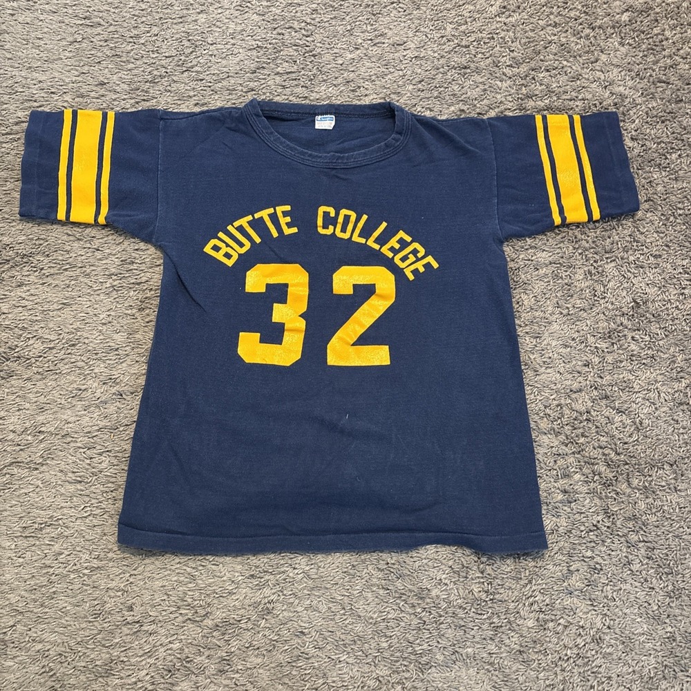 Vintage 1970s University Butte College Jersey Shirt 32 Football Champion Medium - Picture 1 of 6